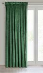Zasłona na taśmie 140x270 MELANIE welwetowa ciemna zieleń o aksamitnej strukturze - 5