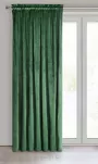 Zasłona na taśmie 140x270 MELANIE welwetowa ciemna zieleń o aksamitnej strukturze - 2