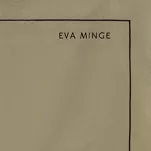 Pościel z makosatyny 220x200 EVA 10D beżowa z lamówką czarną i napisami - 3