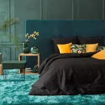 Pościel satynowa 220x200 DINA jednokolorowa gładka czarna z kolekcji Diva Line - 4