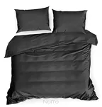 Pościel satynowa 220x200 DINA jednokolorowa gładka czarna z kolekcji Diva Line - 5