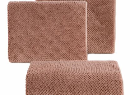 Ręcznik szybkoschnący 70x140 ZOE 1 pudrowy z mikrofibry o ryżowej strukturze