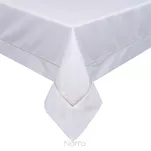 Obrus elegancki 145x280 MADELE biały zdobiony złotą lamówką - 4