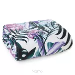 Narzuta pikowana 200x220 MALIBU biała z nadrukiem ciemno zielonych egzotycznych liści Design 91 - 3