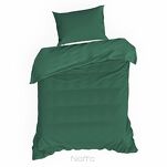 Pościel satynowa 160x200 NOVA 3 jednokolorowa gładka ciemna zieleń - 4