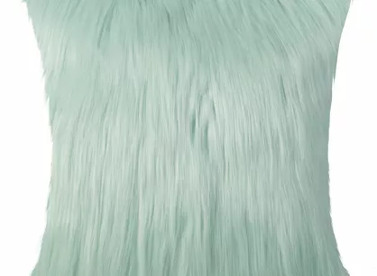 Poszewka z puszystego futerka 45x45 818 miętowa