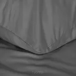 Pościel satynowa 160x200 NOVA 3 jednokolorowa gładka stalowa - 7