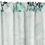 Zasłona na taras 155x200 GARDEN 2 w tunelu biała z stalowym wzorem kwiatowym wodoodporna - 9