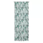 Zasłona na taras 155x200 GARDEN 2 w tunelu biała z stalowym wzorem kwiatowym wodoodporna - 3