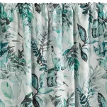 Zasłona na taras 155x200 GARDEN 2 w tunelu biała z stalowym wzorem kwiatowym wodoodporna - 4