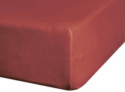 Prześcieradło z satyny bawełnianej z gumką NOVA 3 czerwone 180x200
