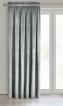 Zasłona na taśmie 140x270 MELANIE welwetowa srebrna o aksamitnej strukturze - 5