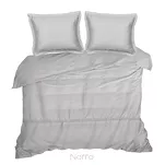 Pościel satynowa 160x200 RETRO 6 srebrna z delikatną koronką z kolekcji Premium - 4