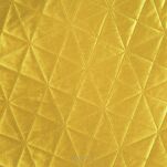 Narzuta welwetowa 200x220 LUIZ 3 musztardowa pikowana w geometryczny wzór - 2
