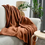 Koc jednokolorowy 200x220 TEDY ceglany imitujący buklę - 6