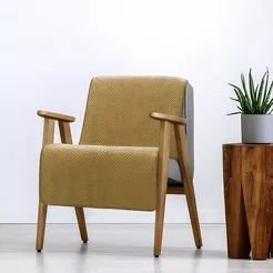Narzuta na fotel welwetowa 70x160 SOFIA miodowa pikowana w gęstą jodełkę