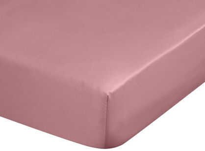 Prześcieradło z satyny bawełnianej z gumką DINA pudrowe 180x200 z kolekcji Diva Line