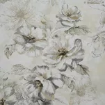 Pościel satynowa 140x200 SPRING 73 jasny szary beżowy z wzorem kwiatowym z kolekcji Classic - 4