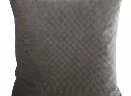 Poszewka welwetowa 45x45 MILO popielata strukturalna