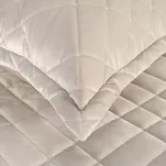 Narzuta welwetowa 170x210 RIA 6 kremowa przeszywana grubą nicią zdobiona wzorem geometrycznym - 3