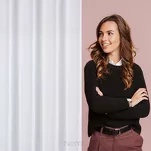 Firana na taśmie 135x270 ARLETA biała z szyfonu z delikatnym połyskiem - 9