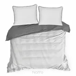 Pościel z makosatyny 160x200 LUNARA biała stalowa z ozdobnym sznurem pasmanteryjnym - 6