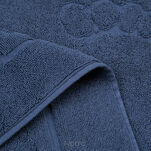 Dywanik bawełniany 50x70 SAMMY granatowy jednokolorowy z wzorem stóp - 4