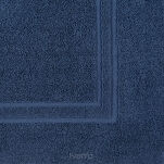 Dywanik bawełniany 50x70 SAMMY granatowy jednokolorowy z wzorem stóp - 3