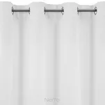Zasłona gotowa na przelotkach 140x175 LOGAN zaciemniająca biała jednokolorowa z półmatowej tkaniny - 6