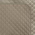 Narzuta welwetowa 170x210 ARIEL beżowa pikowana w motyw łuski - 3