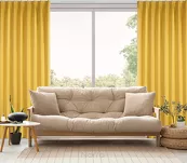 Zasłona na taśmie flex 140x300 MILAN zaciemniająca jednokolorowa musztardowa - 13