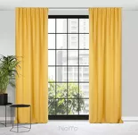 Zasłona na taśmie flex 140x300 MILAN zaciemniająca jednokolorowa musztardowa - 5