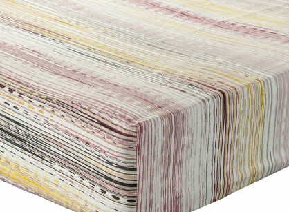 Prześcieradło z bawełny renforce z gumką PRINT 1 w pasy 220x200 z kolekcji Classic