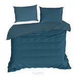 Pościel satynowa 220x200 NOVA 3 jednokolorowa gładka granatowa - 3