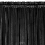 Zasłona gotowa na taśmie 140x270 MELANIE welwetowa czarna o aksamitnej strukturze - 6
