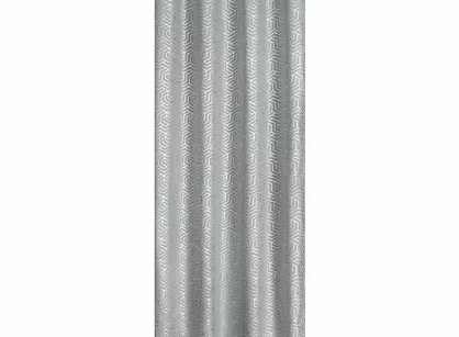 Zasłona gotowa na przelotkach 140x250 SEMI srebrna geometryczny srebrny wzór