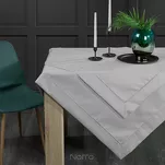 Obrus elegancki 140x180 MADELE srebrny zdobiony srebrną lamówką - 7
