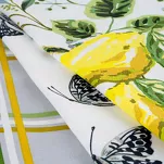 Komplet ścierek kuchennych 3x50x75 LEMON żółte w różne wzory z bawełny - 4