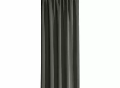 Zasłona na taśmie 135x270 PARISA zaciemniająca grafitowa jednokolorowa Design 91