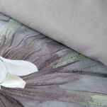 Pościel z makosatyny 160x200 PREMIUM 31 biała jasny popiel kwiatowy wzór Premium - 3