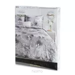 Pościel z makosatyny 160x200 PREMIUM 31 biała jasny popiel kwiatowy wzór Premium - 8