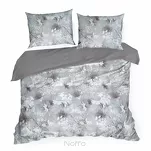 Pościel z makosatyny 160x200 PREMIUM 31 biała jasny popiel kwiatowy wzór Premium - 6