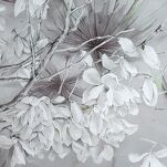 Pościel z makosatyny 160x200 PREMIUM 31 biała jasny popiel kwiatowy wzór Premium - 4