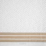 Ręcznik bawełniany 70x140 MADLEN biały zdobiony kontrastową elegancką bordiurą - 3