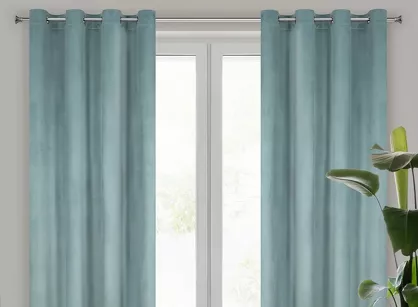 Zasłona na przelotkach 140x250 MELANIE welwetowa szałwiowa o aksamitnej strukturze