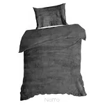 Pościel polarowa 140x200 FLANO 2 stalowa jednokolorowa z kolekcji NOVA Flano - 5