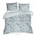 Pościel satynowa 160x200 SPRING 89 błękitna z wzorem kwiatowym z kolekcji Classic - 5
