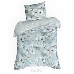 Pościel satynowa 160x200 SPRING 89 błękitna z wzorem kwiatowym z kolekcji Classic - 6