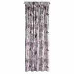 Zasłona na taśmie 140x270 DAVOS 2 welwetowa złoty nadruk egzotycznych liści - 5