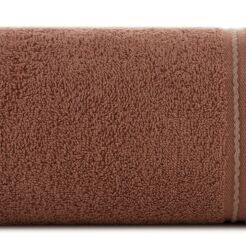 Ręcznik bawełniany 30x50 EMINA ceglany ze stebnowaną bordiurą